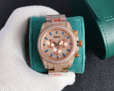 ROLEX Daytona 904L Steel 40MM Diameter 7750 Movement Blue Scale Rose Gold Watch